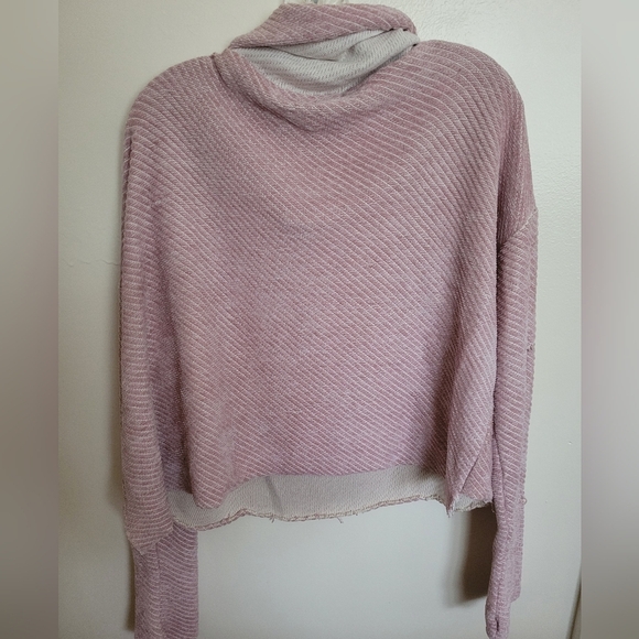 Anthropologie Vintage Havana Pink High Low Cowl Neck Sweater Size Small - Picture 2 of 8